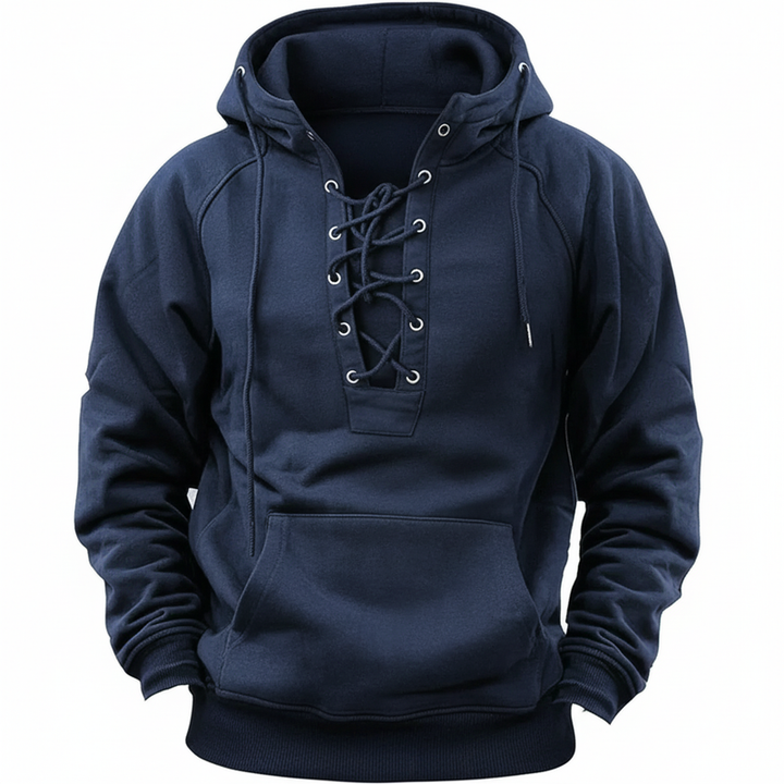 Hovav - Long Sleeve Lace-Up Hoodie