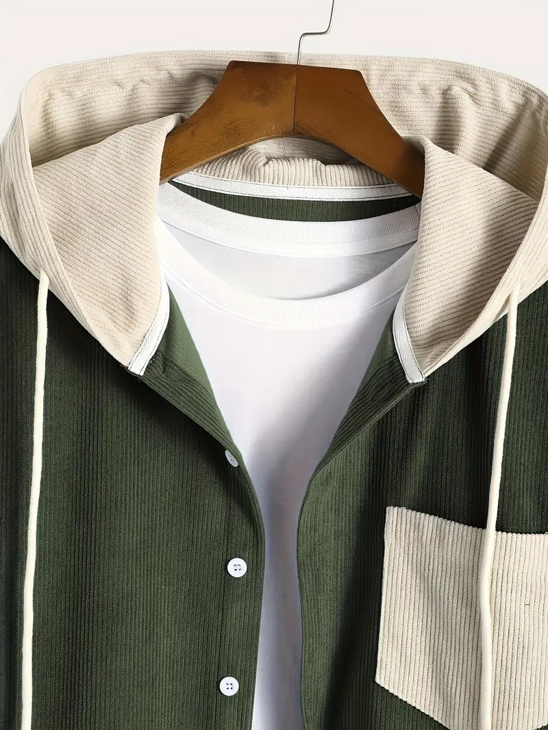 Costas - Corduroy Textured Zip-Up Hoodie