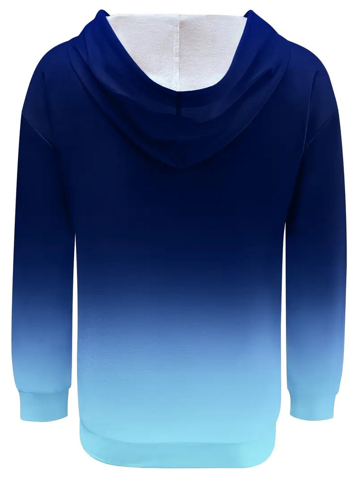 Areeqa - Gradient Color Drawstring Hoodie