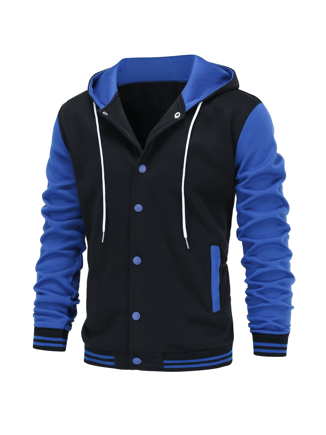 Askhat - Long Sleeve Hooded Baseball Jacket