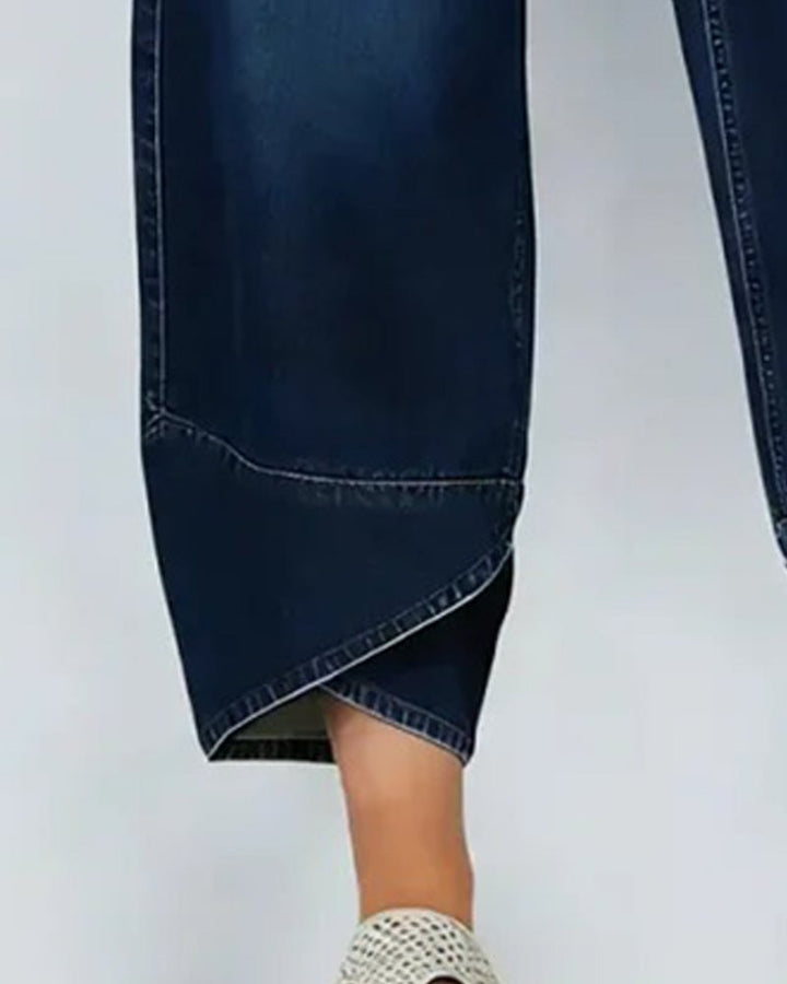 Synira - Casual Wide-Leg Cropped Jeans