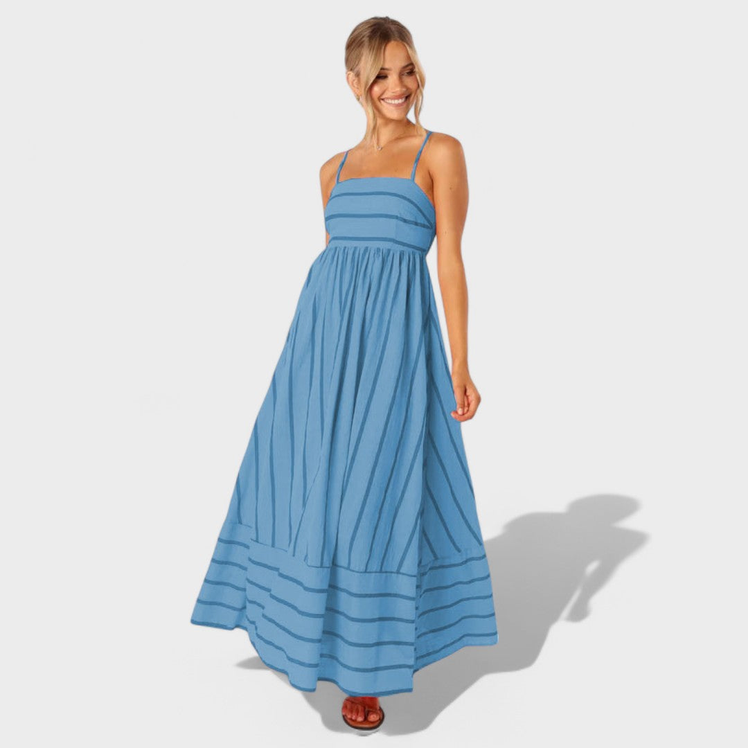 Lucille - Striped Print Maxi Dress