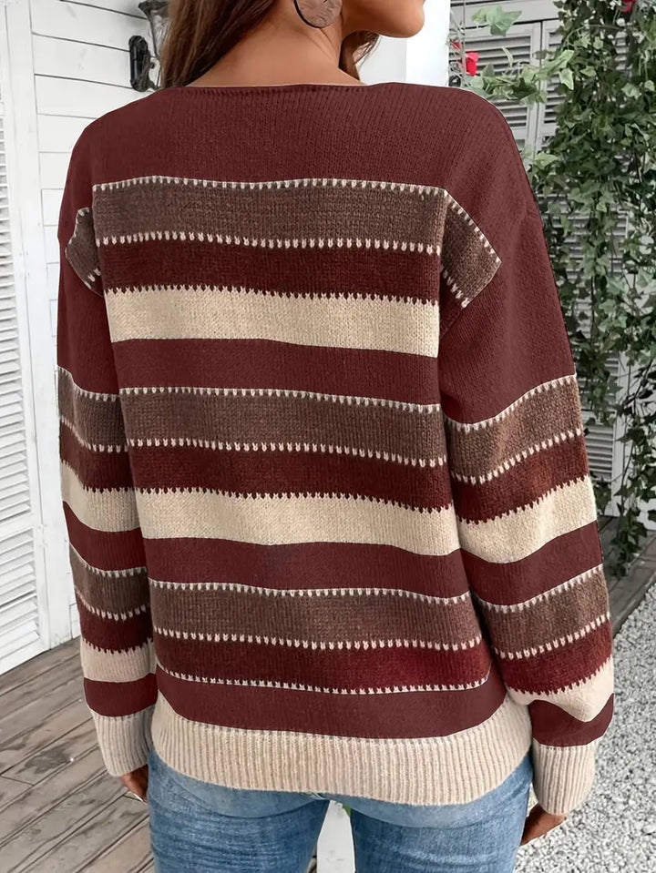 Evdokia - Casual Long Sleeve Sweater