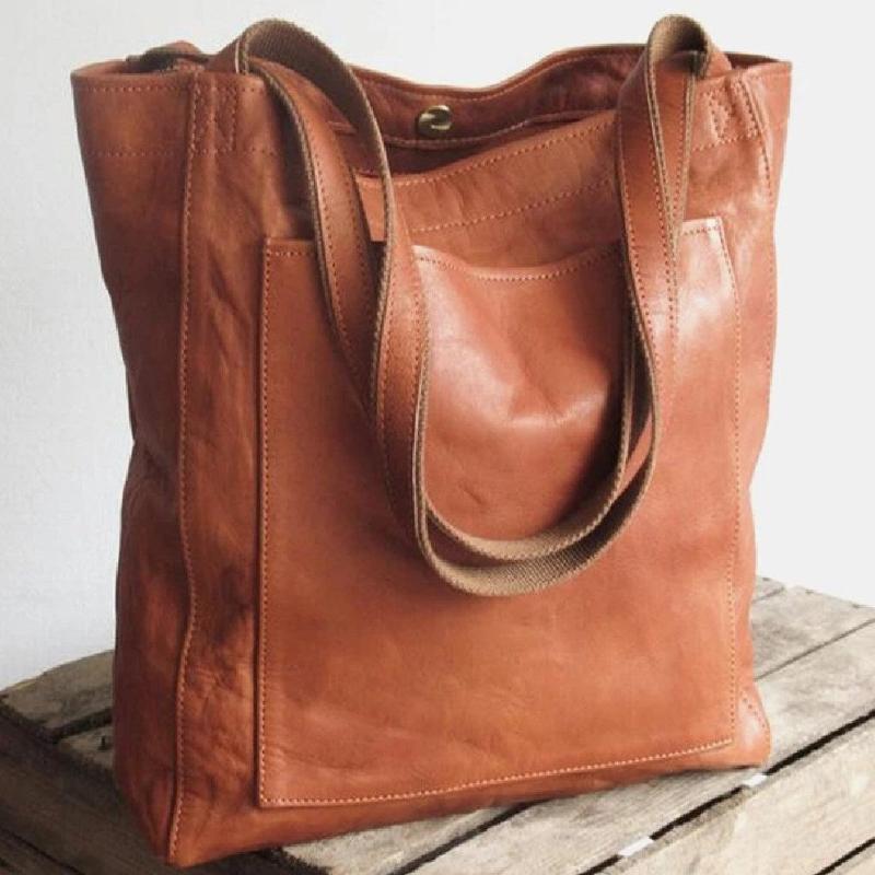 Yasmine - Classic Leather Tote Bag