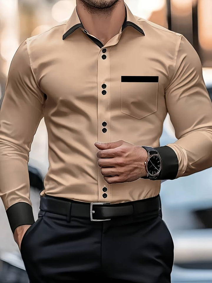 Shoval - Elegant Long Sleeve Shirt With Button