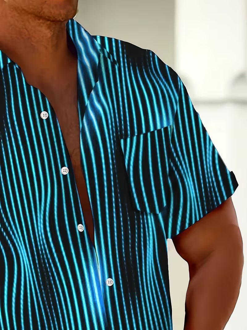 Ludwig - Casual Shirt With Art Stripe Print