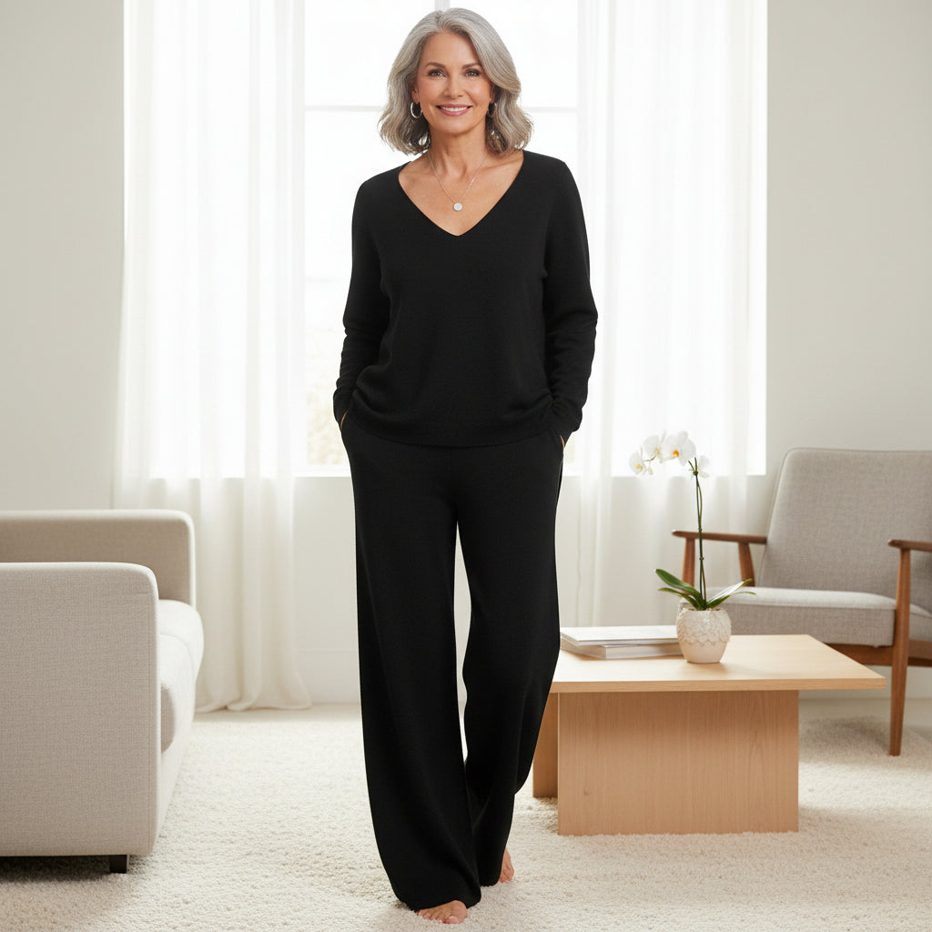 Laen - Two Piece V-Neck Set