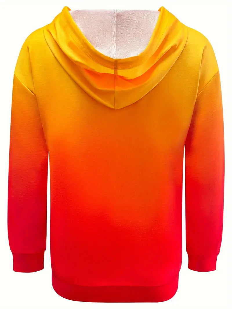Areeqa - Gradient Color Drawstring Hoodie