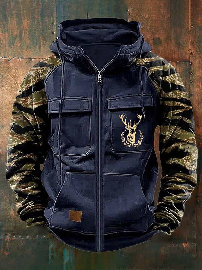 Jernard - Multi-Pocket Zip-Up Hoodie