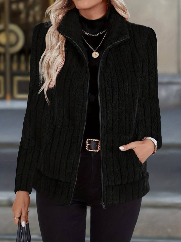 Zoharia - Stylish Long Sleeve Winter Jacket With Pocket