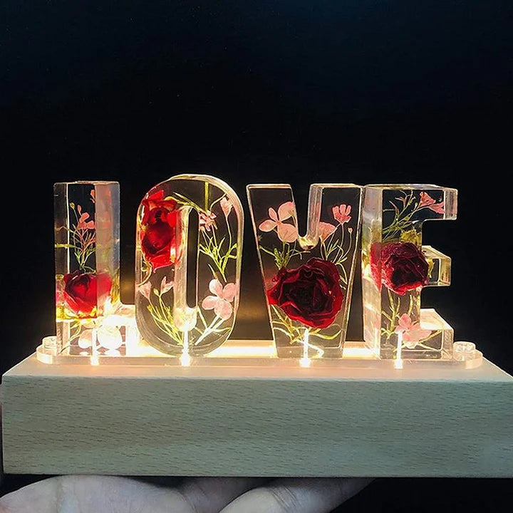 FloraShine - Handmade Flower Resin Night Lamp