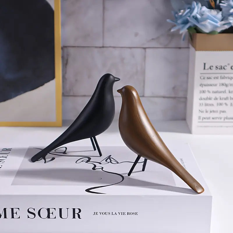 DecoPerch - Art Deco Abstract Bird Statues Set