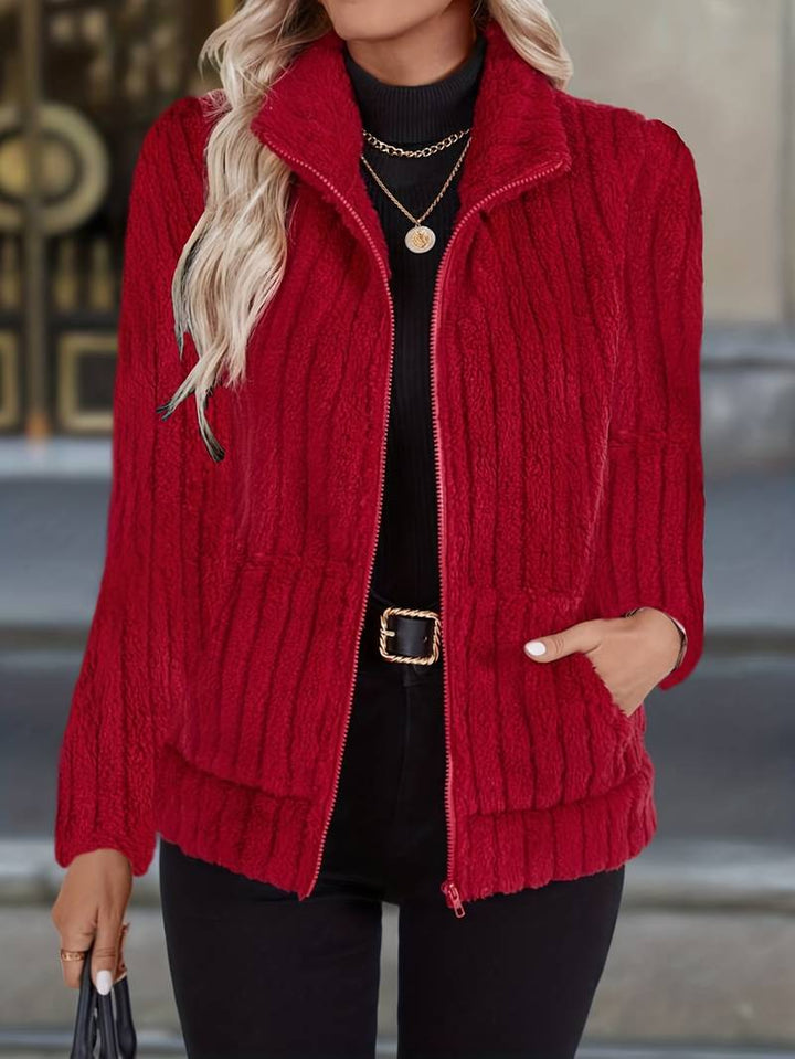 Zoharia - Stylish Long Sleeve Winter Jacket With Pocket