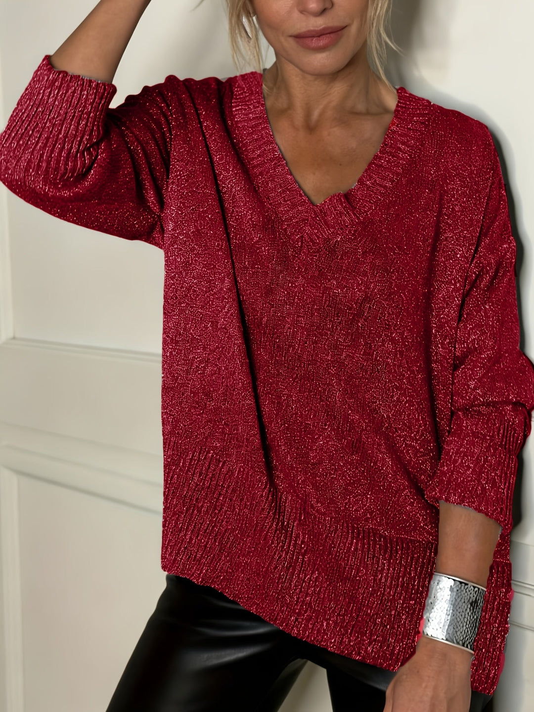 Healy - Knitted Sweater With V-Neck