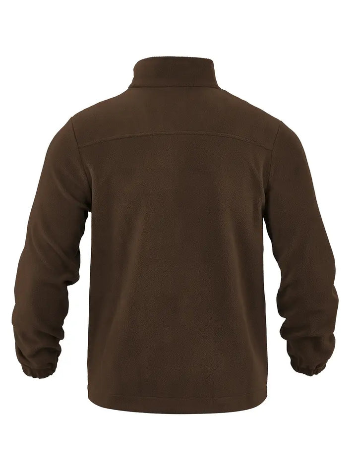 Barron - Casual Zip-Up Fleece Jacket With Pocket