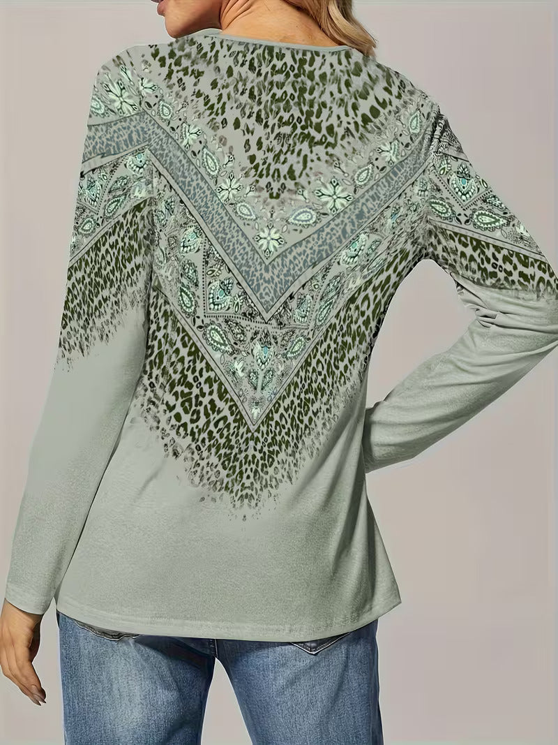 Dainora - Ethnic Style Tatar Printed Mini Dress
