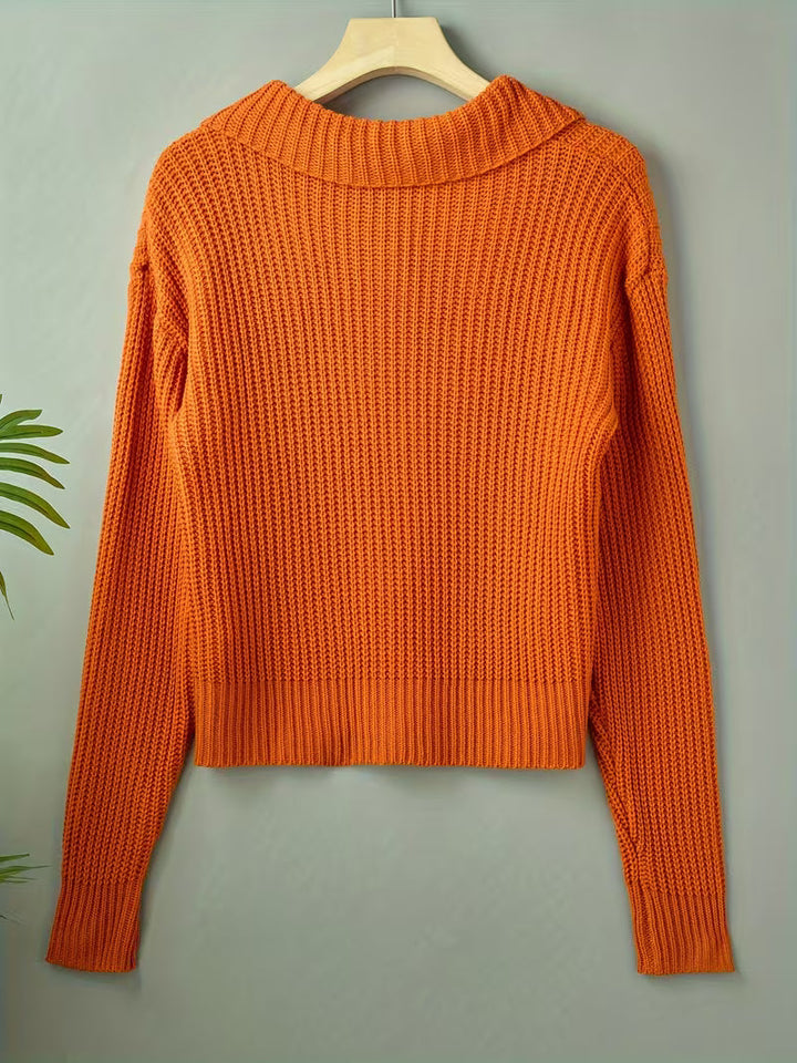 Agnetha - Knitted Sweater With Large Buttons