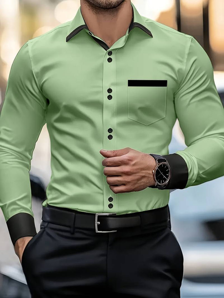 Shoval - Elegant Long Sleeve Shirt With Button