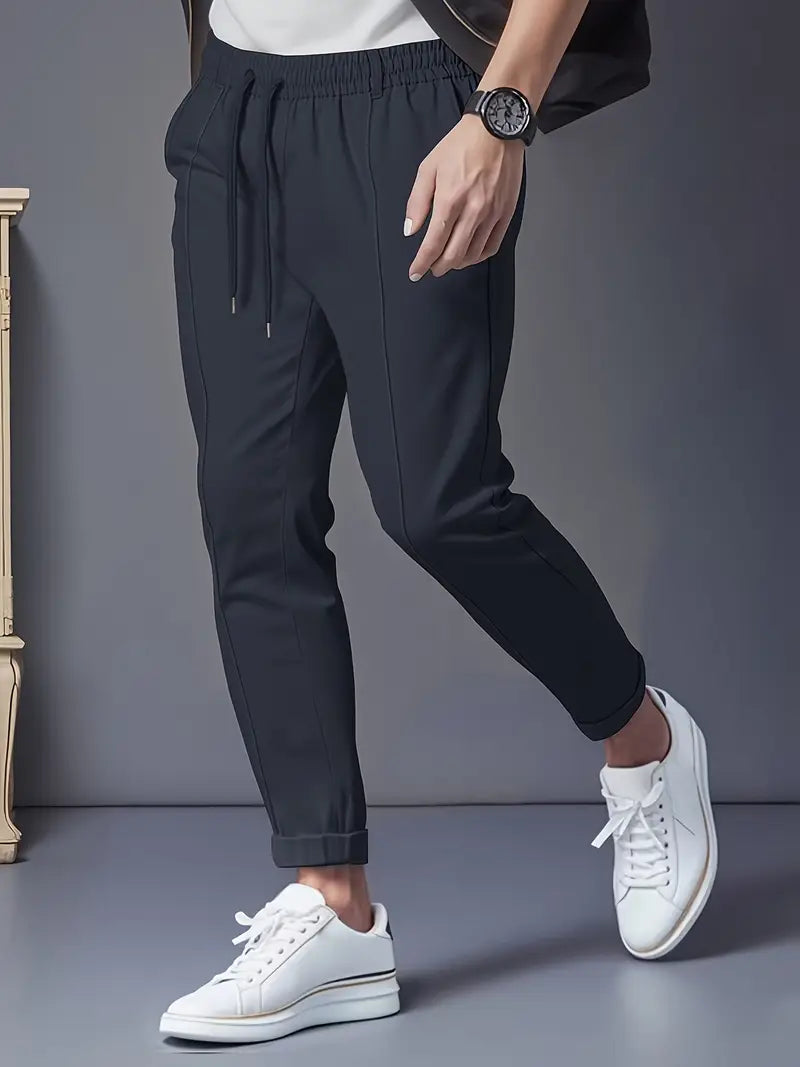 Crawford - Casual Slim-Fit Trousers With Elastic Waist