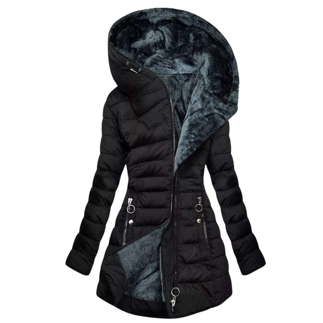 Ruchmira - Waterproof Padded Coat with Hood and Fleece Lining