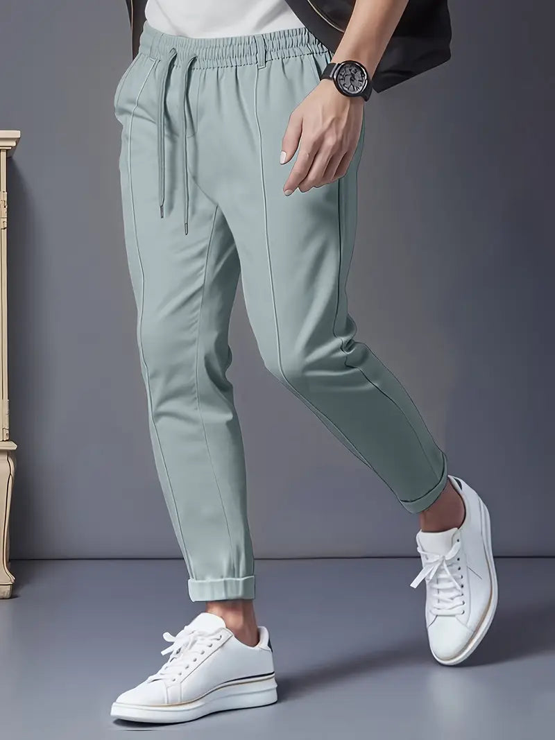 Crawford - Casual Slim-Fit Trousers With Elastic Waist