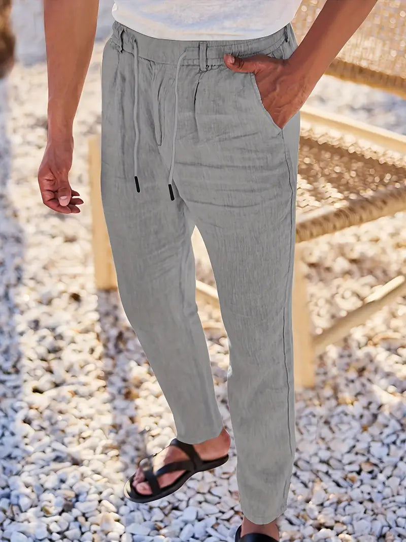 Nichols - Linen Loose Fit Drawstring Pant