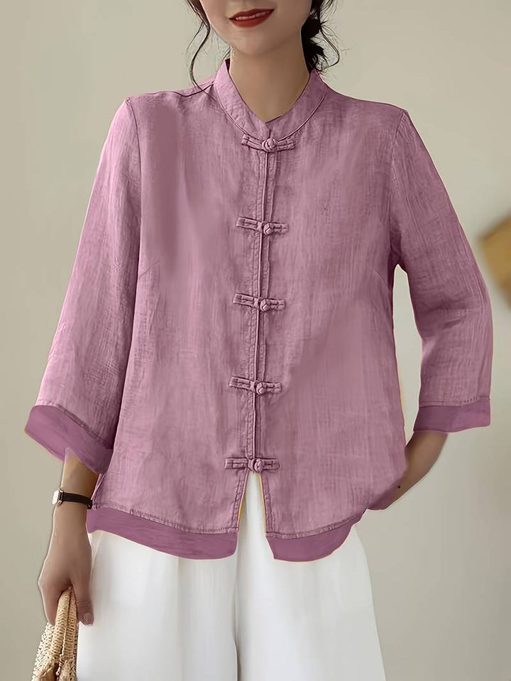 Sigal - Vintage Loose Fitting Shirt With Patchwork Design