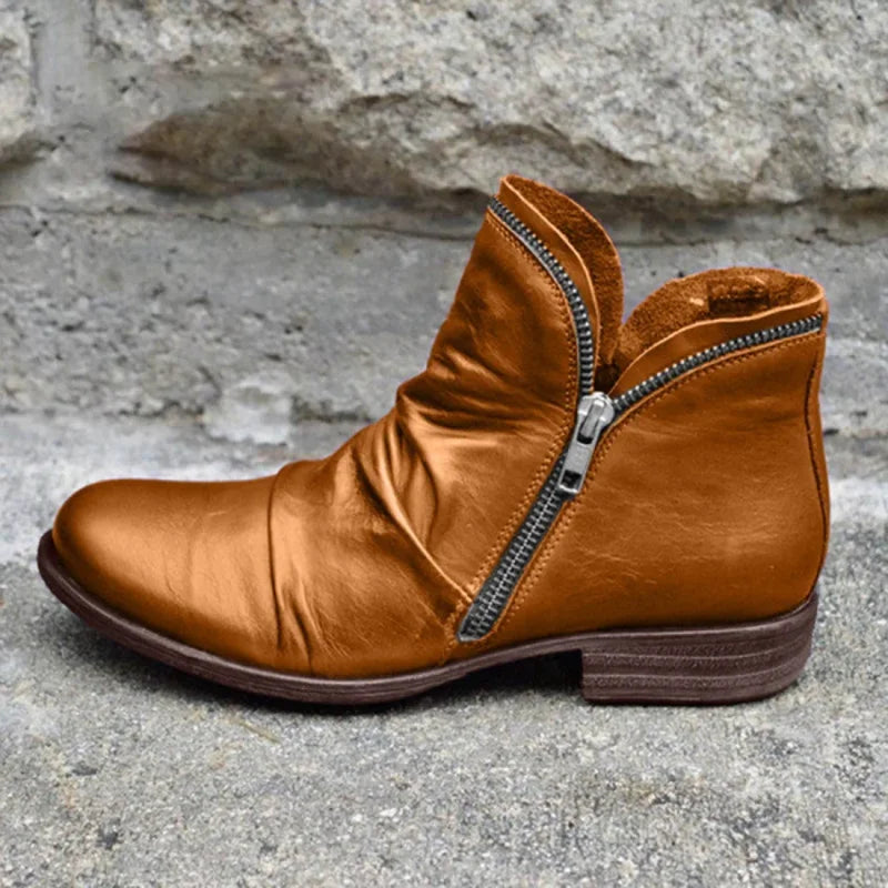 Lianella - Orthopedic Ankle Boots With Zipper