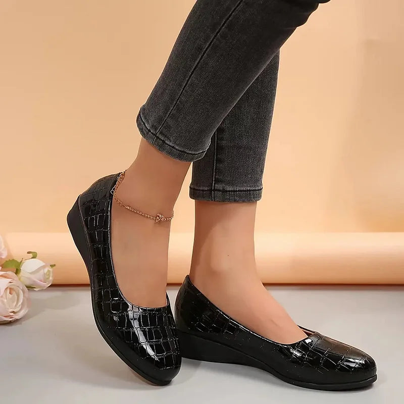 Zatia - Breathable Leather Wedge Shoes