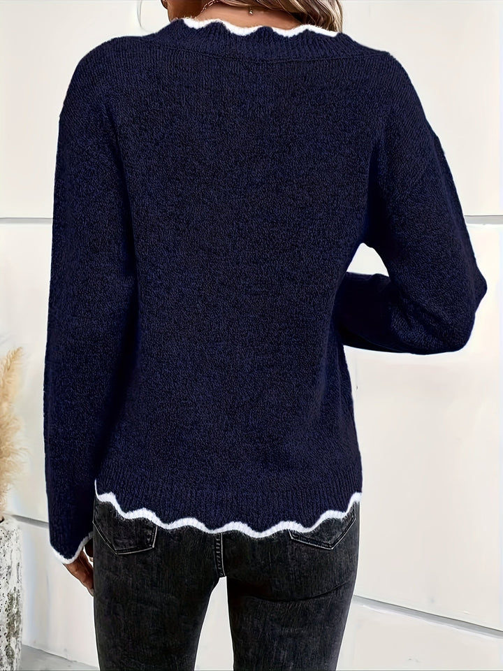 Coleen - Long Sleeve Knitted Sweater