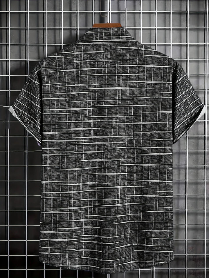 Haroyan - Stylish Plaid Stripe Pattern Shirt