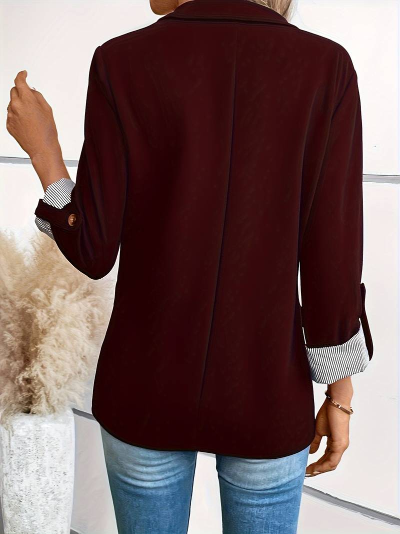 Galiah - Elegant Double Breasted Blazer With Lapel Collar