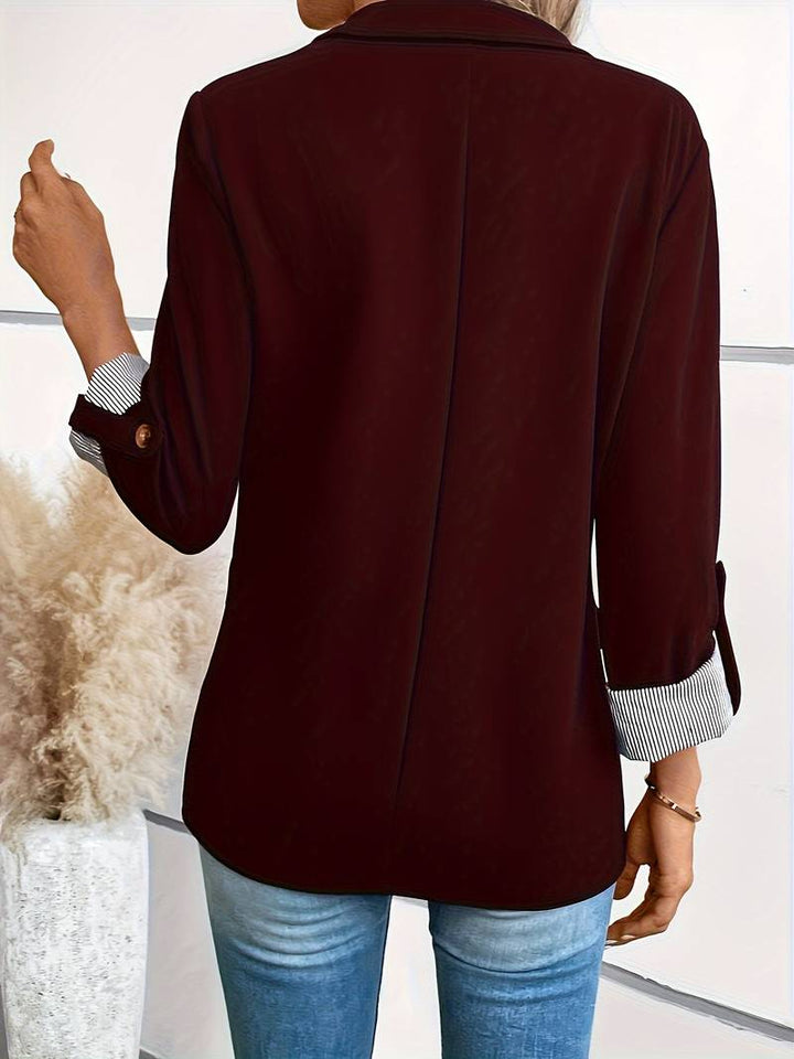 Galiah - Elegant Double Breasted Blazer With Lapel Collar