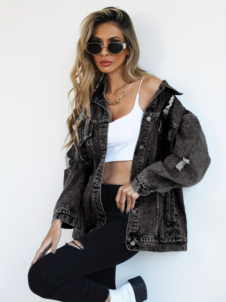 Caeloretta - Wide Leg Denim Jacket