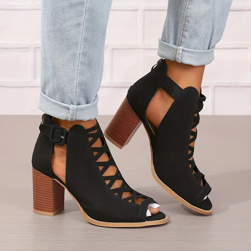 Ruzilya - Elegant Chunky Heel Sandals