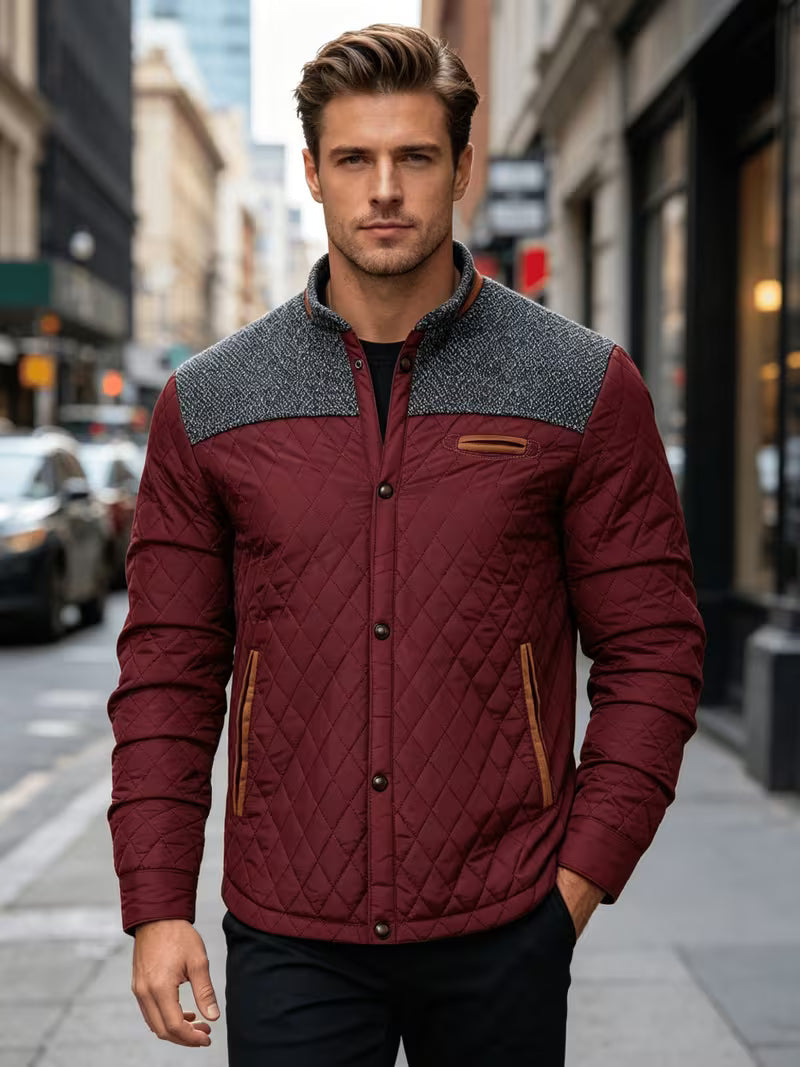 Raffin - Diamond Patchwork Puffer Jacket