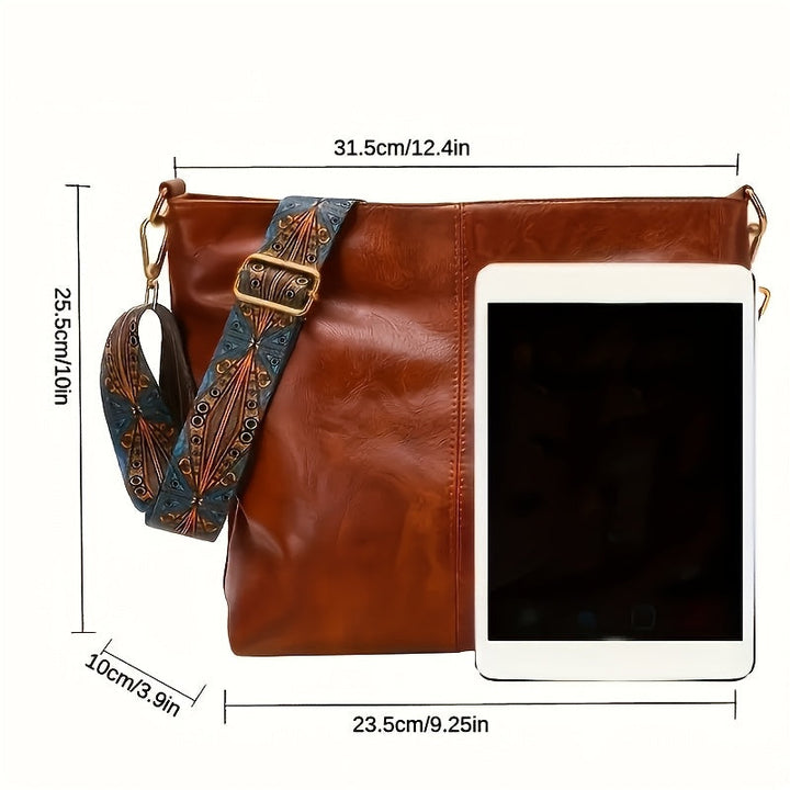 Mirelda - Casual Wide Strap Shoulder Bag