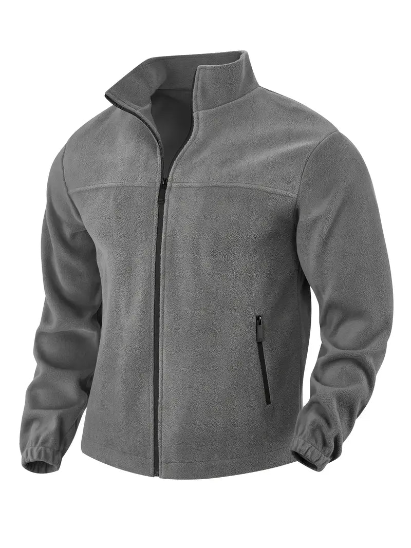 Barron - Casual Zip-Up Fleece Jacket With Pocket