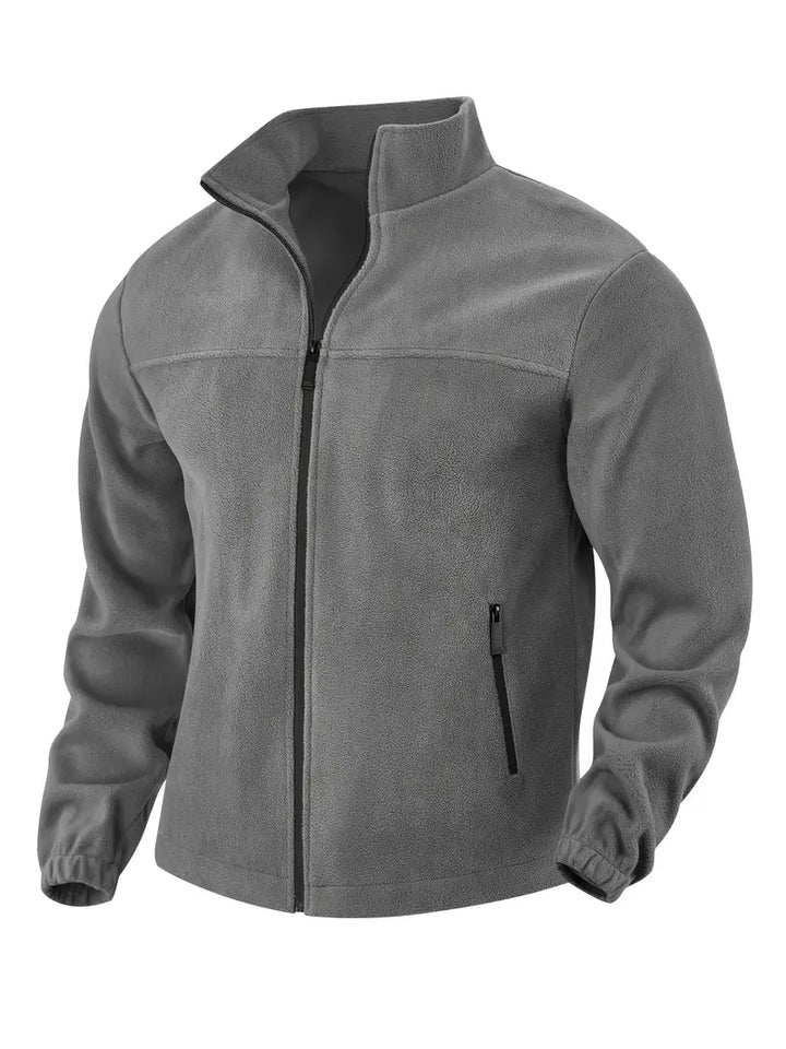 Barron - Casual Zip-Up Fleece Jacket With Pocket