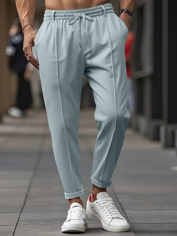 Crawford - Casual Slim-Fit Trousers With Elastic Waist