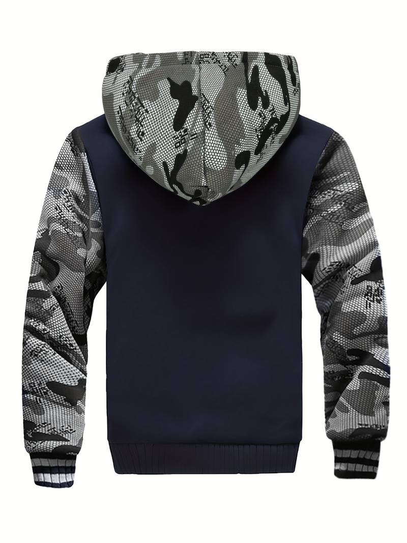 Oziel - Warm Fleece Hooded Jacket With Zipper