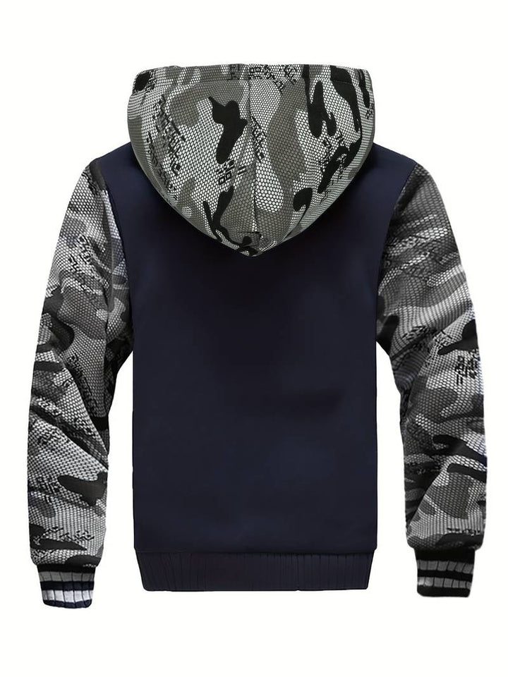 Oziel - Warm Fleece Hooded Jacket With Zipper
