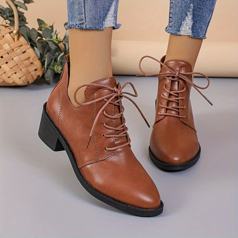 Rosemarie - Classic Lace Up Ankle Boots