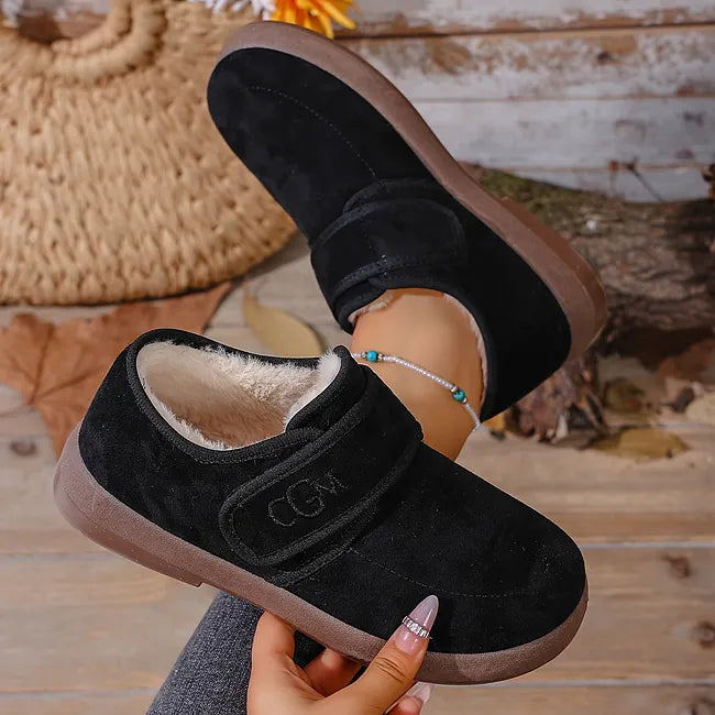 Althilana - Faux Fur Shoes With Adjustable Strap