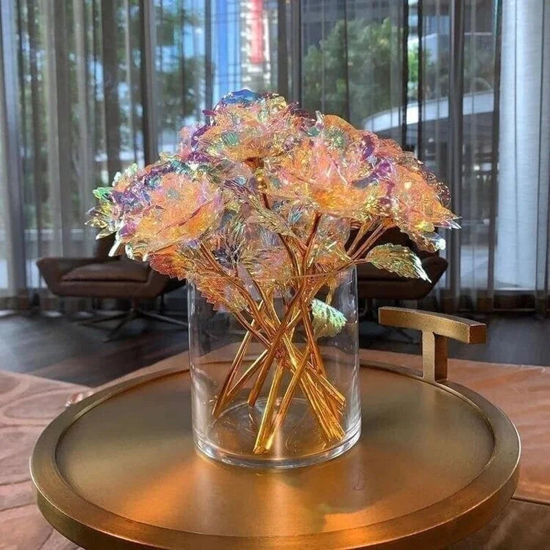 GlowPetal - Colorful Crystal Rose
