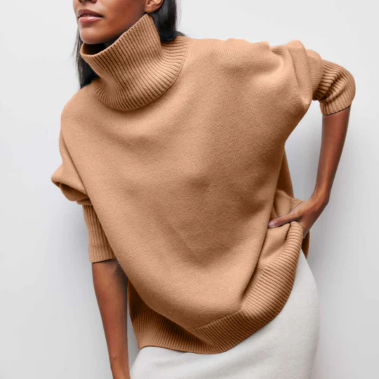 Kinvara - Oversized Cotton Sweater With Turned-Down Collar