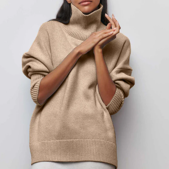 Kinvara - Oversized Cotton Sweater With Turned-Down Collar