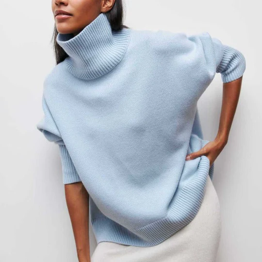 Kinvara - Oversized Cotton Sweater With Turned-Down Collar
