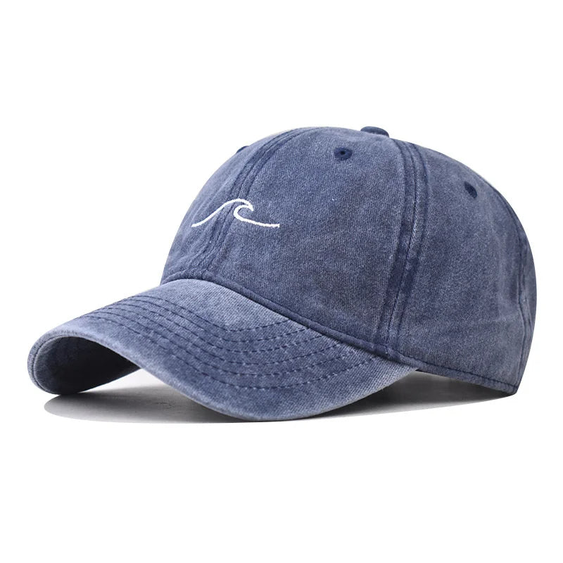 Erkan - Wave Ripple Embroidery Cap