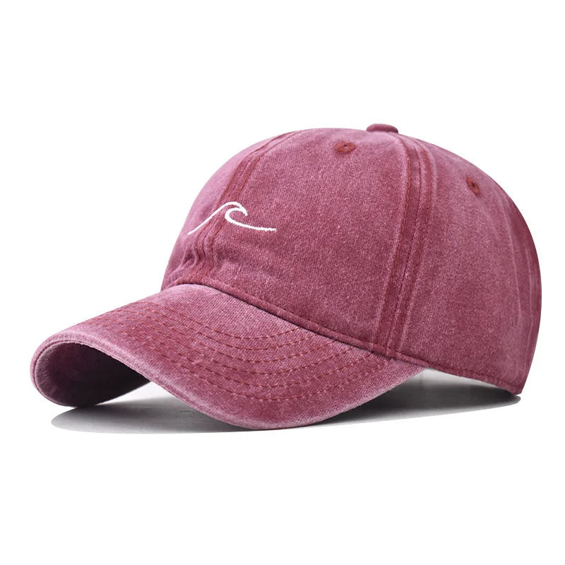 Erkan - Wave Ripple Embroidery Cap